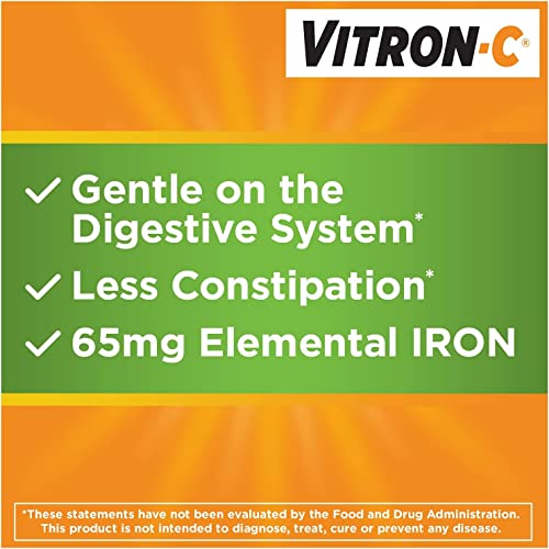 High-Potency Vitron-C Iron Supplement, 60 Count