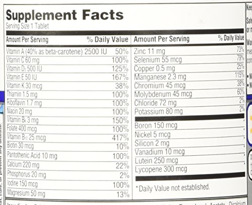 Complete Multivitamin/Multimineral Supplement Tablets, Adults 50+, 220 Count