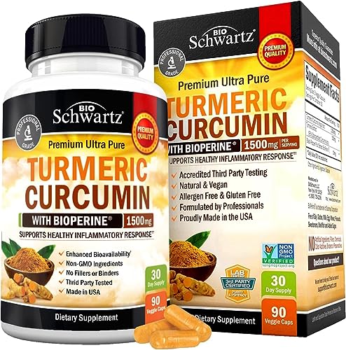 Turmeric Curcumin BioPerine 1500mg Highest Potency Premium EXP 08/2024