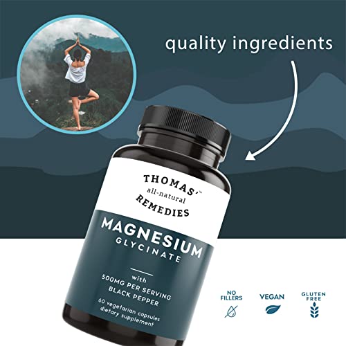 Magnesium Glycinate Supplements for Muscle Support - 60 Caps