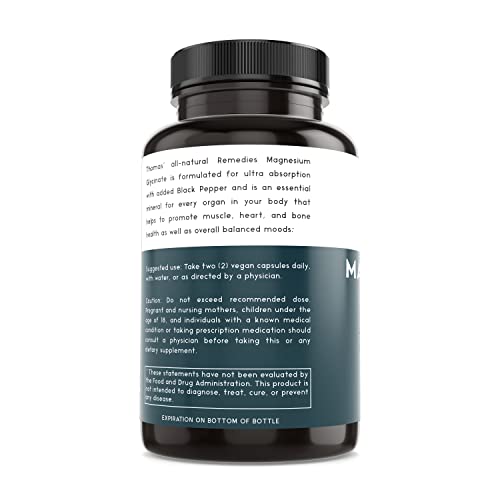 Magnesium Glycinate Supplements for Muscle Support - 60 Caps