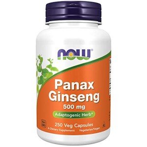 NOW Foods Panax Ginseng 500mg - 250 Veg Capsules