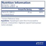 Pure Encapsulations Vitamin D3 1,000 IU - 120 Capsules