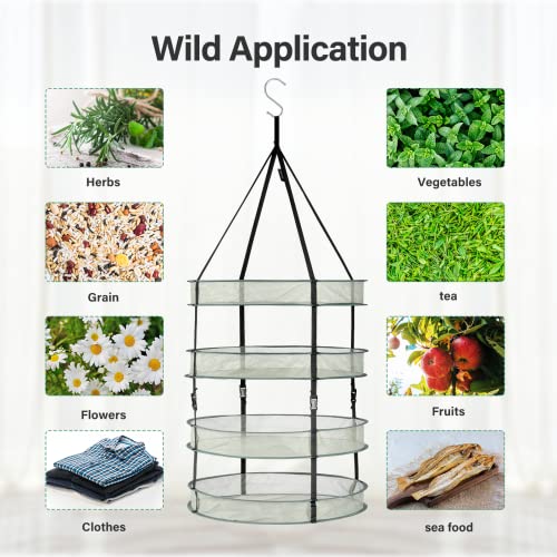 iPower Herb Drying Rack for Buds & Hydroponic Plants with Sturdy Support