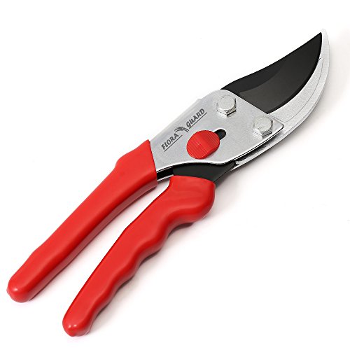 FLORA GUARD - 8.5Inch Traditional Bypass Pruning Shears - Professional Tree and Branch Garden Pruner