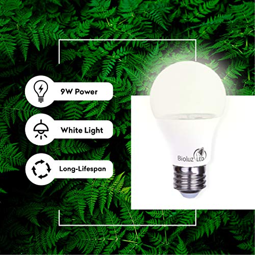 Bioluz LED Full Spectrum Grow Light Bulbs for Indoor Plants A19 LED 3 Pack