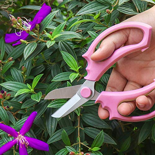 Floral Shears,Professional Flower Scissors,Garden Shears with Comfortable Grip Handle,Pruning Shears,Floral Scissors for Arranging Flowers,Gardening,Pruning,Trimming Plants,Picking,Cutting-Pink