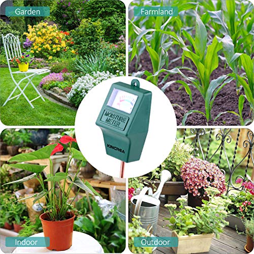 KINCREA Soil Moisture Meter, Hygrometer Soil Water Monitor for Garden, Lawn Plants Indoor Outdoor, Battery Free (only Test Moisture)