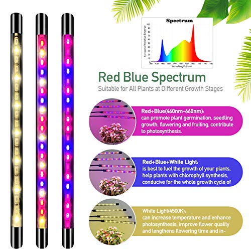 LED Grow Lights with Stand, Vicllia 4 Heads Full Spectrum Dimmable Floor Grow Light, Flexible Gooseneck Growing Lamps for Indoor Plants Hydroponics Succulent with Auto ON/Off 4/8/12H Timer