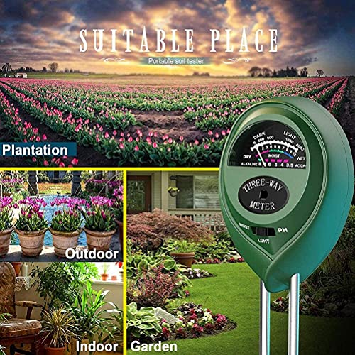 Riemex Soil Moisture Meter Sensor 3 in 1, Plant Water Monitor, Soil Hygrometer Sensor for Gardening, Farming, Indoor and Outdoor Plants, No Batteries Required YOD-MS3-01