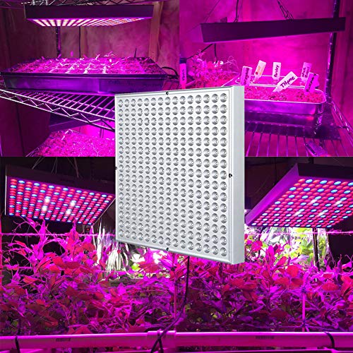 Hytekgro LED Grow Light 225 LEDs Plant Lights Red Blue White Panel Growing Lamps for Indoor Plants Seedling Vegetable and Flower (2 Pack)