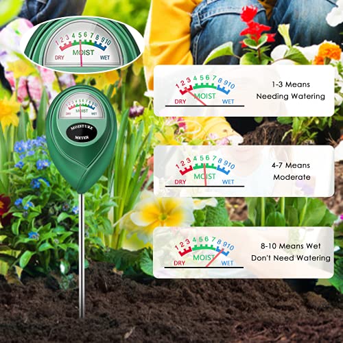 Tulardom Soil Moisture Meter, Plant Water Monitor, Soil Hygrometer Sensor for Gardening, Farming, Indoor and Outdoor Plants, Soil Test Kit
