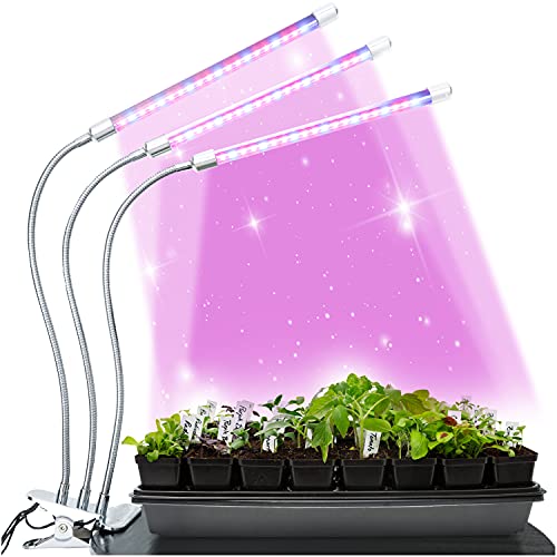 Brite Labs LED Grow Light for Indoor Plants - Increase Growth in Seed Starting, Seedling & Succulent - Small Plant Lights for Indoor Growing - Artificial Lighting Clip On Desk - Sun Lamps for Plants