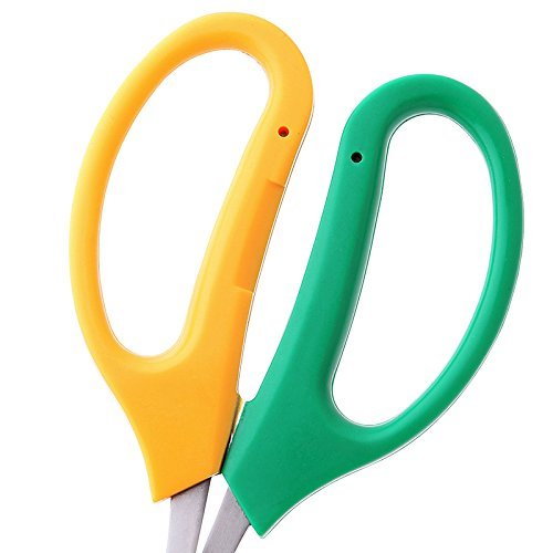 HONBAY Sturdy Trimming Scissors for Garden,Fruits and Grapes with Soft Grips and Bent Up Blade