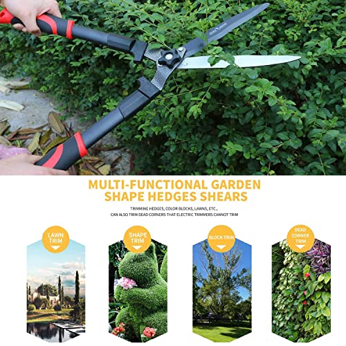 FLORA GUARD Hedge Shears-23 Inches in Length - Carbon Steel Blades with Soft Handle