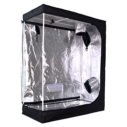 Grow Tent Plant Tent Dark Room, 600D Mylar Hydroponic 48"X24"X60" Grow Tent with Removable Floor Tray for Indoor Plant Growing 4x2