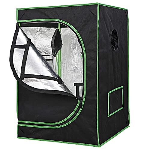 JungleA 2x2 Grow Tent, 24" x 24" x 36" Hydroponic Grow Tent Kit with Observation Window and Floor Tray for Home Plant Growing