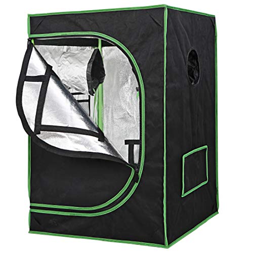 HANGKAI Home Grow Tent, Hydroponic Plant Growing Room w/Observation Window and Inner Tool Bag, 600D Highly Reflective Fabric Cover Indoor Grow Room, 24"x24"x36"