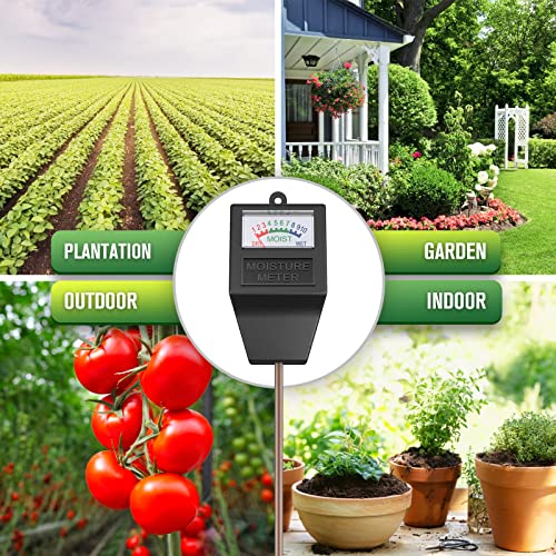 Atree Soil Moisture Meter, Plant Moisture Meter, Plant Water Meter for House Plants, Soil Test Kit Hygrometer Moisture Sensor for Garden, Farm, Lawn, Indoor & Outdoor (No Battery Needed)
