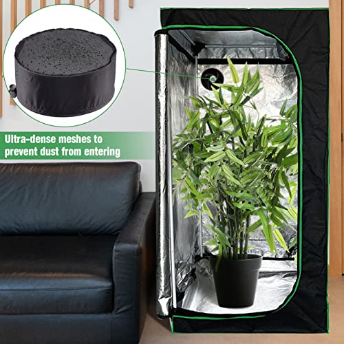2Pcs Grow Tents Vent Cover- 6" Duct Filter Vent Cover- Grow Tents Vent Filter Cover with Elastic Band and Fixed Buckle to Dust-Proof for Plant Grow Tent Vent