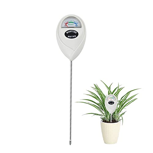 Censinda Soil Moisture Meter, Soil Moisture Monitor for House Plants, Soil Hygrometer Moisture Sensor for Indoor & Outdoor, Garden, Farm, Lawn Plant Care, No Battery Needed(White)