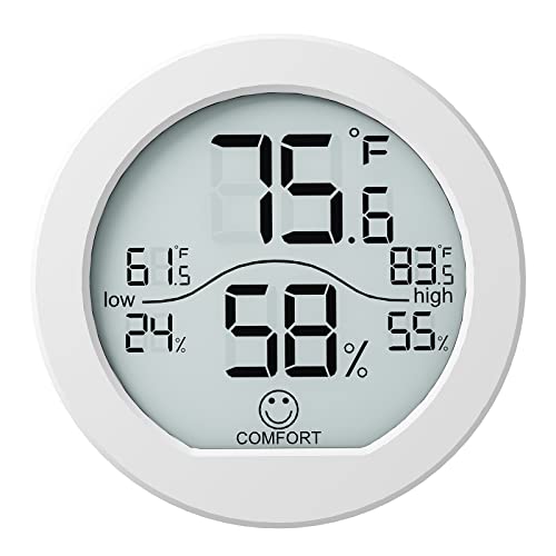 Hygrometer Indoor Thermometer for Home Humidity Meter – Room Thermometer and Humidity Gauge –Temperature and Humidity Monitor with Max and Min Records