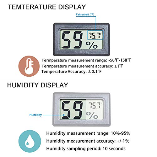 Goabroa Mini Hygrometer Thermometer Digital Indoor Humidity Gauge Monitor with Temperature Meter Sensor Fahrenheit (℉)