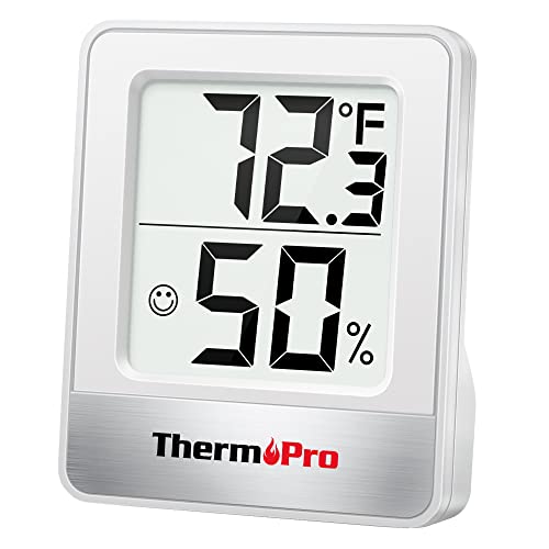 ThermoPro TP49 Digital Hygrometer Indoor Thermometer Humidity Meter Room Thermometer with Temperature and Humidity Monitor Mini Hygrometer Thermometer