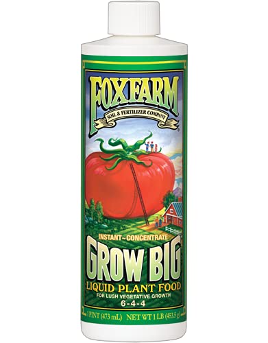 Fox Farm Liquid Plant Fertilizer: Big Bloom, Grow Big, Tiger Bloom (Pack of 3-16 oz. Bottles) 1 Pint Each + Twin Canaries Chart & Pipette