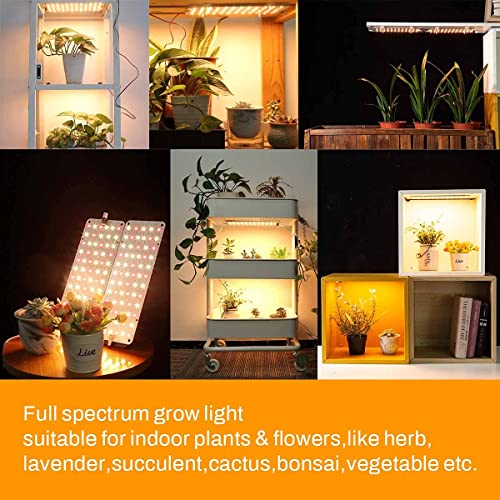 APLANT Grow Light, 20W Ultra-Thin LED Grow Lights for Indoor Plants Full Spectrum, 6/10/12H Timer Plant Light, 132 LEDs Under Cabinet Plant Growing Lamp Strip for Seedlings, Veg, Flowers (2pcs)