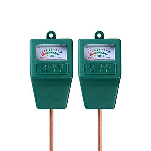IUSEIT Soil Moisture Meter,Soil Hygrometer for Plants, Soil Water Gauge Meter Indoor Outdoor, Soil Moisture Sensor for Garden, Lawn, Farm Plants Care(2 Pack)