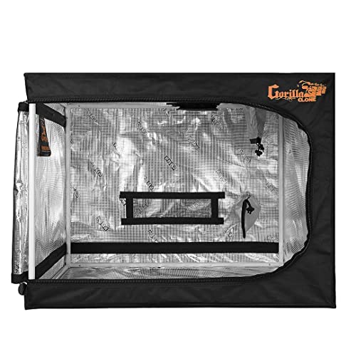 Gorilla Clone Tent | Complete Reflective Hydroponic Grow Tent for Seedlings and Cloning Plants, with Windows, Double-Cinching Ducts, and Micro-Mesh Pre-Filters (24" x 24" x 32")
