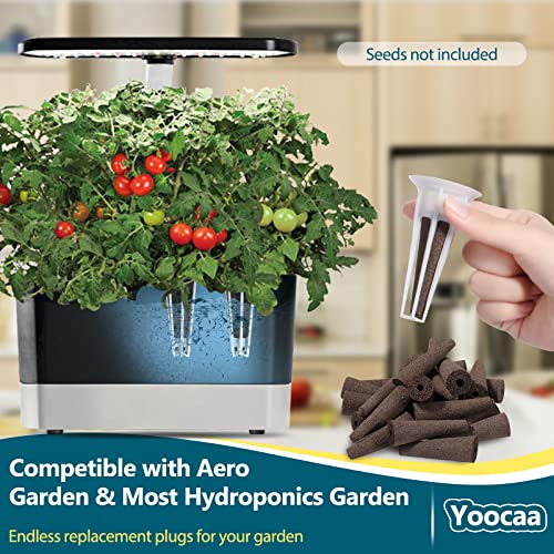 Yoocaa 80pcs Seed Pod Kit for Aerogarden, Grow Anything Kit with 24Grow Sponges, A&B Nutrient Plant Food, 30Labels, 12Grow Baskets, 12Grow Domes, Compatible with Hydroponics Supplies from All Brands