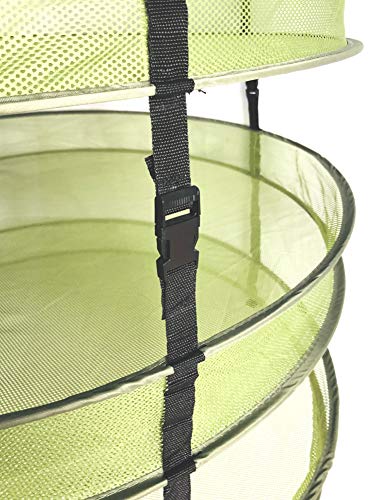 HORTIPOTS Hanging Drying Racks 2 FT Mesh Herb Dryer for Herbs and Clothes (2 FT Diameter, Green)