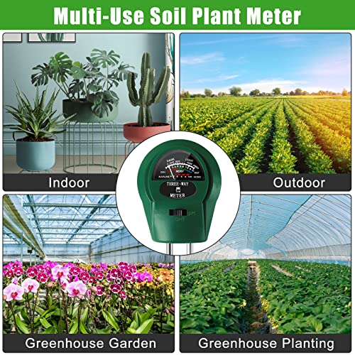 HuiFaCai Soil Tester Moisture,3-in-1 Soil Moisture Meter, Plant Water Meter,pH Meter Tool,Soil Hygrometer Sensor