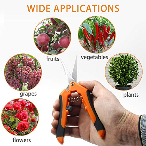 GARTOL Micro-Tip Pruning Snips - Garden Pruning Shears with Precise Cuts, Hand Pruner Design for Those with Arthritis or Limited Hand Strength