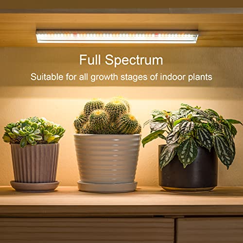 FOXGARDEN Grow Light, Full Spectrum Plant Light Strip for Indoor Plants, 96 LED Bright Grow Lamp with Auto On/Off Timer 4/8/12H, 4 Dimmable Brightness