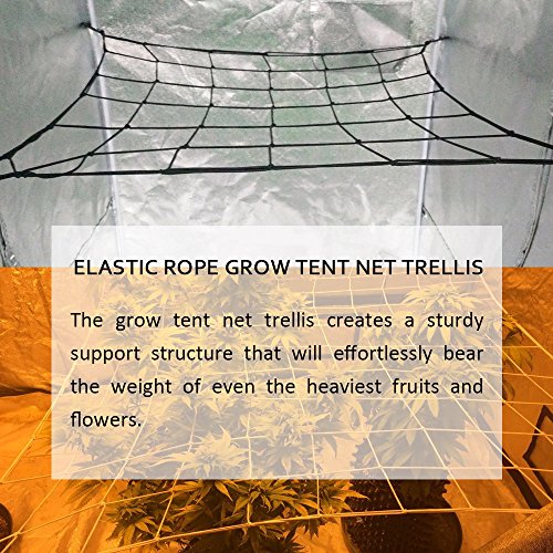 Homneer 2-Pack Grow Tent Net, w/ 15 Pcs Plant Labels, Fits 4'x4' 8'x4' and More Size
