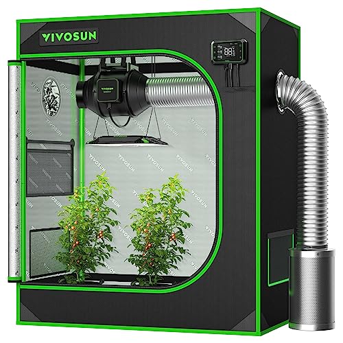 VIVOSUN S3018 30"x18"x36" Grow Tent, High Reflective Mylar with Observation Window and Floor Tray for Hydroponics Indoor Plant for VS1000