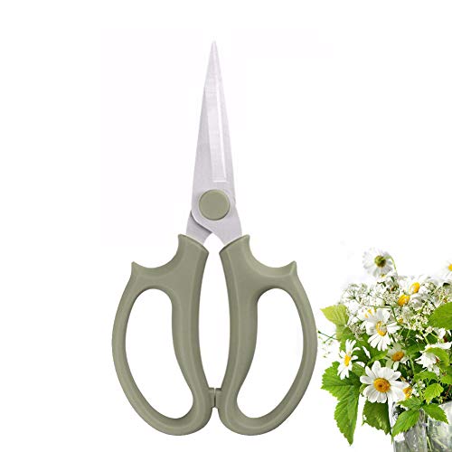 Leize Garden Flower Scissors, Premium Thickened Stainless Steel Floral Shears, Strong Pruner for Flowers, Branches and Leaves