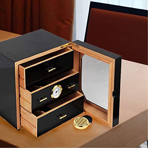 Cigar Hygrometer, Anync Round Hygrometer for Cigar Humidor, Cigar Box/Cigar Cabinet 2 inch Diameter Gold