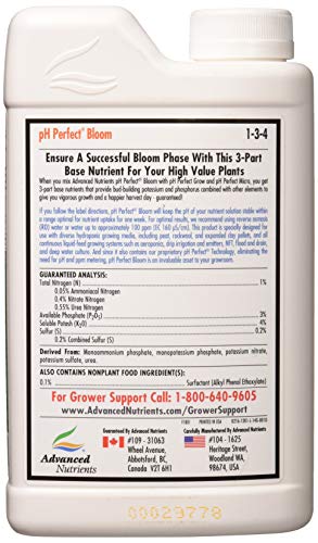 Advanced Nutrients 1201-14 Bloom pH Perfect Fertilizer, 1 Liter, Brown/A