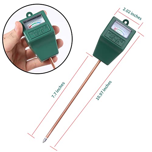 Yizerel 2 Packs Soil Moisture Meter for House Plants, Plant Water Meter Soil Tester Test Kit Soil Hygrometer Sensor for Indoor & Outdoor Use Garden Lawn Farm, No Battery Required (Black & Green)