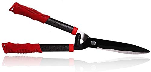 OARA Garden Hedge Shears forTrimming Borders, Boxwood, and Bushes, Hedge Clippers & Shears with Comfort Grip Handles,21 Inch Carbon Steel Bush Cutter