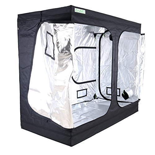Zazzy Grow Tent, 96“X48 X78 Plant Growing Tents 600D Mylar Hydroponic Indoor Grow Tent with Window, Kit Bag & Floor Tray