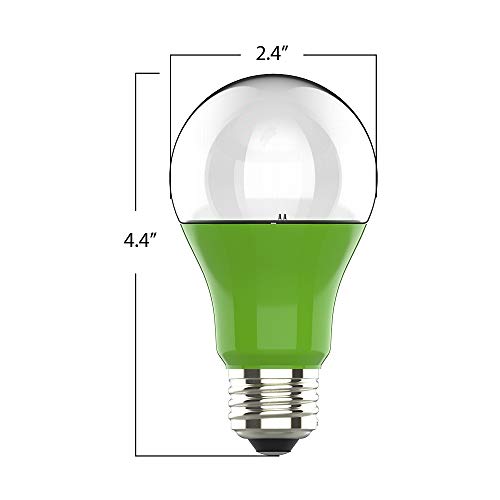 Feit Electric A19/GROW/LEDG2/BX Full Spectrum Led 60W Equivalent A19 Non-Dimmable Hydro Grow Light Bulb, Green