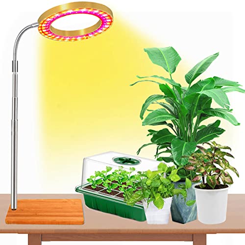 Abonnylv Grow Light for Indoor Plants Led Growing Lamps Red/Warm White Full Spectrum with Base Height Adjustable 12-60 Inch Idea for Plant Shelf,Plant Pots,Desk Large Plant Light