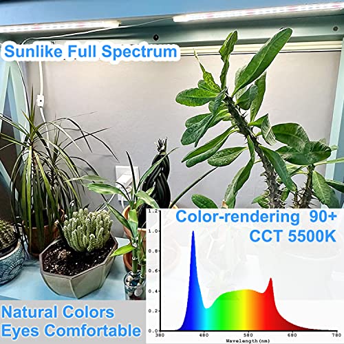 Elftia LED Grow Light Strip for Indoor Plants, Full Spectrum Sunlike Plant Lights Growing Lamps for Hydroponics Succulent Veg and Flowers (Not Includes Adapter)