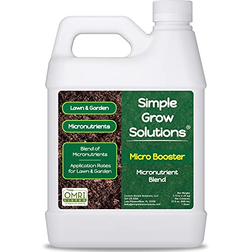 Organic Micronutrient Booster- Complete Plant & Turf Nutrients- Simple Grow Solutions- Garden & Lawn Fertilizer- Grower, Gardener- Liquid Food for Grass, Tomatoes, Flowers, Vegetables (32 Ounce)