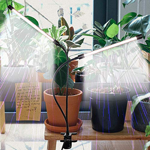 GHodec Grow Light,Full Spectrum White 84 LED Clip Plant Lights for Indoor Plants Growing, 4/8/12H Timer & 5 Dimmable Levels